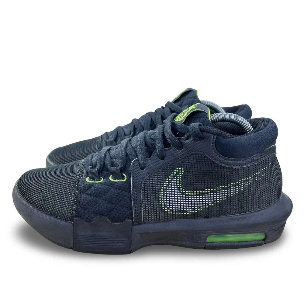 Nike LeBron Witness 8 Mens Size 8.5 Basketball Shoes Black Lime Green High